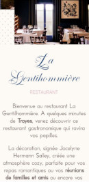 Restaurant La Gentilhommière • un clic pour ouvrir...